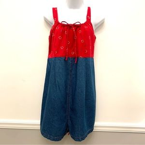 Maternity Motherhood Maternity Denim Jumper Sz M